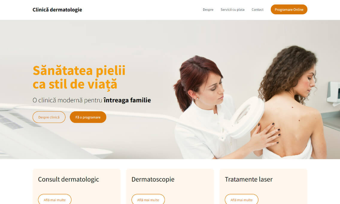Demo Website Clinica Dermatologie