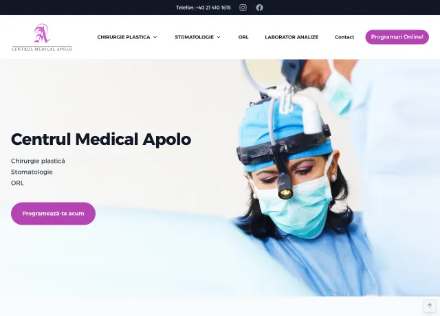 Website Centrul Medical Apolo