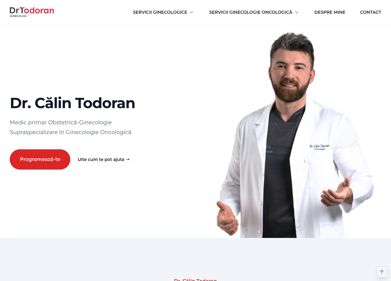 Pagina principală a site-ului Dr. Călin Todoran