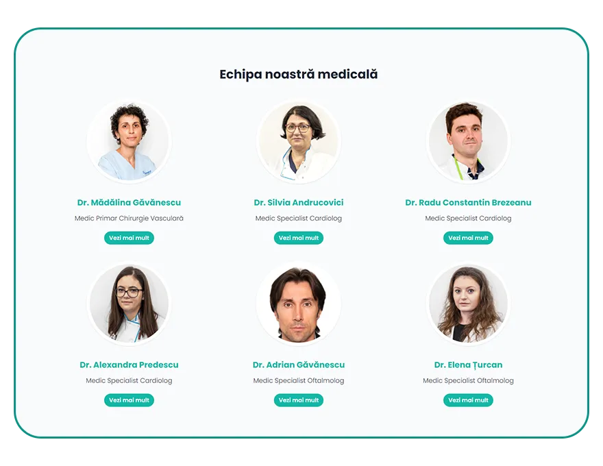 Noul website Clinica Ștefarimed pe desktop, captura 4